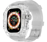 RVHAOODI Kit de bracelet de montre transparent transparent, pour 49 mm, 45 mm, 44 mm, kit de bracelet en fluor, pour iWatch 8/76/5/4/SE