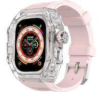 RVHAOODI Kit de bracelet de montre transparent transparent, pour 49 mm, 45 mm, 44 mm, kit de bracelet en fluor, pour iWatch 8/76/5/4/SE