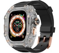 RVHAOODI Kit de bracelet de montre transparent transparent, pour 49 mm, 45 mm, 44 mm, kit de bracelet en fluor, pour iWatch 8/76/5/4/SE