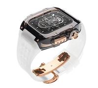 RVHAOODI Kit de remplacement de boîtier transparent, pour 8 7 6 5 4 SE 45 mm 44 mm, bracelet de montre en silicone, bracelet de sport en caoutchouc