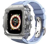 RVHAOODI Kit de remplacement de bracelet en pour 9/8/7/6/5/4/SE, boîtier de montre de luxe en silicone, pour iWatch 44 mm, 45 mm, 49 mm Series