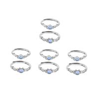 RVHAOODI Kit Scoops Black The Pearl Snake Opal Swavorski Wing Turquoise Ring