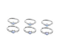 RVHAOODI Kit Scoops Black The Pearl Snake Opal Swavorski Wing Turquoise Ring
