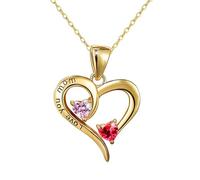 RVHAOODI Ladies' Pendant Necklace,'Love You Mom' Hollow Heart Diamond Necklace,Creative & Elegant Gift to Honor Mom