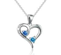 RVHAOODI Ladies' Pendant Necklace,'Love You Mom' Hollow Heart Diamond Necklace,Creative & Elegant Gift to Honor Mom