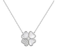 RVHAOODI Leaf for Women Silver Plated Chain Lucky Jewelry Anniversary Valentine's Day Gifts