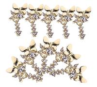 RVHAOODI Lot De 10 Breloques En Métal Pour Nail Art Élégantes Et Décatives Pour Femme