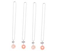 RVHAOODI Lot De 2 Colliers Donuts En Alliage Pour Filles Ras Du Cou Bijoux Pour Colliers Pour Enfants Bijoux Donuts Bijoux De Dessin Animé