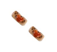 RVHAOODI Love The Finger Decor Halloween Temperament Leopard Pattern Women Acrylic