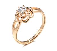 RVHAOODI Luxury 585 Rose Bride Ring For Women Fashion Natural Zircon Cute Finger Rings Romantic Birthday Gift For Girlfriend