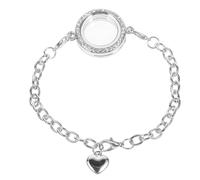 RVHAOODI Memory Floating Locket Charm Bracelet Women's Alloy Material Births s Photo Frame Bracelet