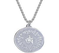 RVHAOODI Men, Chains Jewelry Men Pendant Buddhist Buddha Mother Heart Mantra Male Female