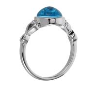 RVHAOODI Moonstone Glass Ring for Women Vintage Crescent Design Gothic Initial Band Ring Elegant Jewelry for Year Weddings and Engagements