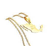 RVHAOODI necklfor women and men, Mexico Map with cities necklace