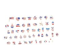 RVHAOODI New 2025 10Pcs/Lot Usa Flag July Fourth Oil Enamel DIY Charms For Bag Earring Necklace Jewelry Making Handmade Pendant With For You Jewelry Fashion Accessories Creative Gift, Free size,
