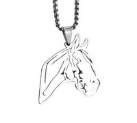 RVHAOODI New 2025 Stainless Steel Hollow Animal Horse Head Pendant Men Women Fashion Hip Hop Rock Party Gifts Decoration Jewelry Commemorative Accessories Trendy Best For Gift