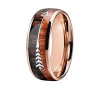 RVHAOODI New arrow wood grain ring trend men ring fashion personality alloy ring men's commemoration day creative gift jewelr