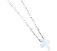 RVHAOODI New n Cross Opal Genuine 925 SterlingBlue Stone Cross Charm Opal Rosary