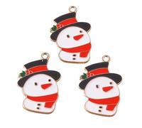 RVHAOODI Ornaments 10pcs Claus Charms Snowman Charms Pendants for Making Necklace D.I.Y X'mas Gifts Craft Supplies, as pic, Metal, No Gemstone Sculpture