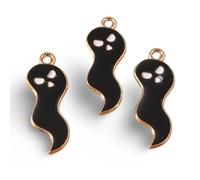 RVHAOODI Ornaments 10Pcs Cute Ghost Charms Bat Pumpkin Pendants Charm for Making Necklace D.I.Y Party Gift Supplies Sculpture