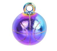 RVHAOODI Ornaments 10pcs/lot Sport 3D Basketball Rainbow Charm Punk Pendant s Charms for Jewelry Making Diy Craft Necklace Sculpture