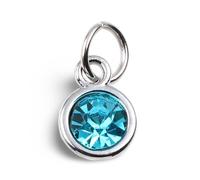 RVHAOODI Ornaments 10pcs Multicolor Glass Birthstone Round Charms Color Metal Pendants DIY Necklace Women FIndings 14mmx7mm Sculpture