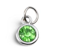 RVHAOODI Ornaments 10pcs Multicolor Glass Birthstone Round Charms Color Metal Pendants DIY Necklace Women FIndings 14mmx7mm Sculpture