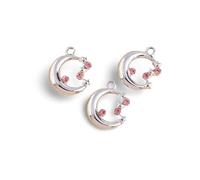 RVHAOODI Ornaments 10pcs Romantic Crystal Love Heart Charms for Making Cute Animal Pendants D.I.Y Necklace s Sculpture