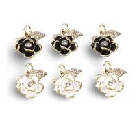 RVHAOODI Ornaments 4pcs 23 * 12mm Cute Crystal Charms Pendants for Necklace D.I.Y Making s Supplies Sculpture