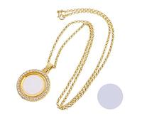 RVHAOODI Plateau rond pour bdure en strass double face pour pendentif strass rotatif transfert de chaleur