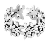 RVHAOODI Ring with Unique Leaf Design Minimalist Open Ring Jewelry for Daily Wear Parties and Special Occasions Lightweight Durable and Comfortable Finger Accessory