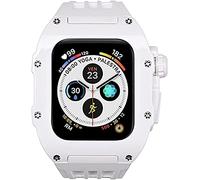 RVHAOODI RM Mod Kit boîtier en plastique+bracelet en caoutchouc, pour Ultra 49 mm, kit de modification lunette PC et bracelet de montre, pour montre à faire soi-même Iwatch 8 7 45 mm 6 5 4 44