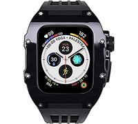 RVHAOODI RM Mod Kit boîtier en plastique+bracelet en caoutchouc, pour Ultra 49 mm, kit de modification lunette PC et bracelet de montre, pour montre à faire soi-même Iwatch 8 7 45 mm 6 5 4 44