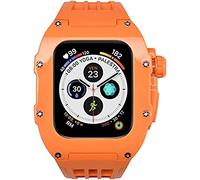 RVHAOODI RM Mod Kit boîtier en plastique+bracelet en caoutchouc, pour Ultra 49 mm, kit de modification lunette PC et bracelet de montre, pour montre à faire soi-même Iwatch 8 7 45 mm 6 5 4 44