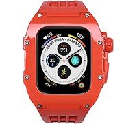 RVHAOODI RM Mod Kit boîtier en plastique+bracelet en caoutchouc, pour Ultra 49 mm, kit de modification lunette PC et bracelet de montre, pour montre à faire soi-même Iwatch 8 7 45 mm 6 5 4 44