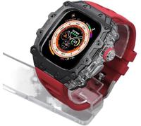 RVHAOODI Rm Style Boîtier en alliage transparent pour 2 49 mm Bracelet de montre en Accessoires de montre PC en métal pour montre IWatches 2 49 mm