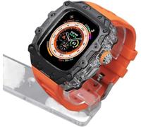 RVHAOODI Rm Style Boîtier en alliage transparent pour 2 49 mm Bracelet de montre en Accessoires de montre PC en métal pour montre IWatches 2 49 mm