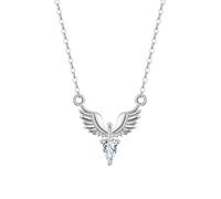 RVHAOODI Silver Angel Wing for Women Guardian Cubic Zirconia CZ Religious Faith Jewelry Gift