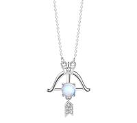 RVHAOODI Silver Zodiac for Women Moonstone 12 Constellation Horoscope Astrology Creative Jewelry Gifts Mother Girlfriend,sagittarius