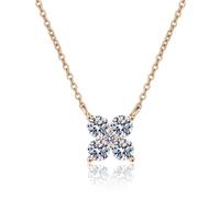 RVHAOODI Simple 1.26 Moissanite Necklace for Women Cut D Color Lab Created Pendant Perfect for Daily Wear Parties Wedding