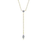 RVHAOODI Simple Moissanite Necklace for Women D Color Lab Created Pendant Perfect for Daily Wear Parties Wedding