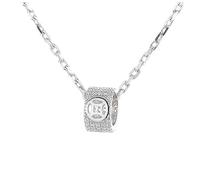 RVHAOODI Simple Silver Zircon Necklace, Lucky Wealth Feng Shui Jewelry Gift for Women, Youth
