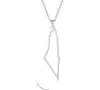 RVHAOODI Sterling Silver Israel For And Men, Israel Pendant - Israel Map Pendant Country Geography, For Patriots