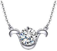 RVHAOODI SterlingNecklace,S925 SterlingFor Women Zodiac Signs Zircon Aries Elegant Zodiac Gift Jewelry For Girls