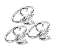 RVHAOODI Sweater Gold Grips Kit Women Sizer Thumb Hooks Stackable Crotchet Circular Marker Finger Aprons Crochet Hook Silver Alloy