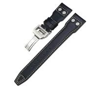 RVHAOODI Thick Real Leather Calfskin Watchband 20mm 21mm 22mm For IWC Big PILOT Spitfire TOP GUN IW5009 IW3777 Rivets Cowhide Watch Strap Tool