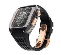 RVHAOODI Ultra 49 mm Glacier transparent + bracelet de montre en caoutchouc, pour 8 7 6 5 4 SE 45 mm 44 mm 49 mm Kit de modification
