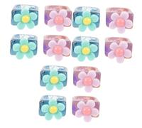 RVHAOODI Vintage Design Resin Rings for Women Knuckle Rings with Flower Decoration Cute Finger Jewelry for Stackable Comfortable Wear *