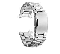 RVHAOODI Watch Strap Suitable for Width 18 Mm 20 Mm 22 Mm 24 Mm Stainless Steel Metal Strap Safety Buckle Replacement Bracelet/Silver/18Mm