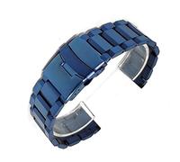 RVHAOODI Watch Strap Suitable for Width 18 Mm 20 Mm 22 Mm 24 Mm Stainless Steel Metal Strap Safety Buckle Replacement Bracelet/Silver/18Mm